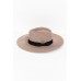 Fiona Taupe Wide Brim Travel Fedora